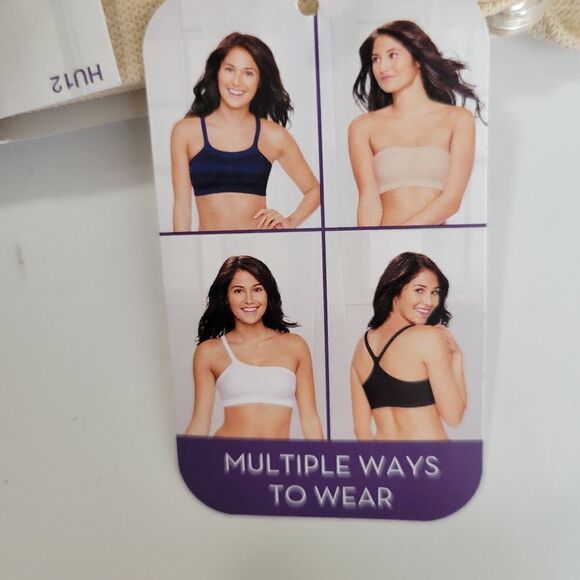 $30 NEW BANDINI NUDE BANDEAU ADJUSTABLE BRA TAN NUDE XS EXTRA SMALL 30 32 b NWT - Picture 3 of 6